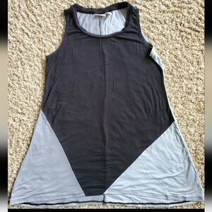 Women's Small logo Lori goldstein color blk tank tunic‎ length blouse top euc